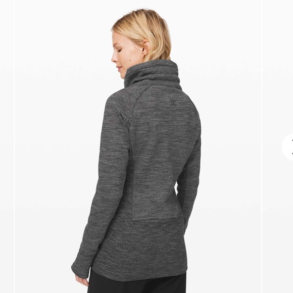 Lululemon Radiant Jacket II Heathered Core Dark Grey 6 Small Cotton Fleece Zip - Picture 4 of 11